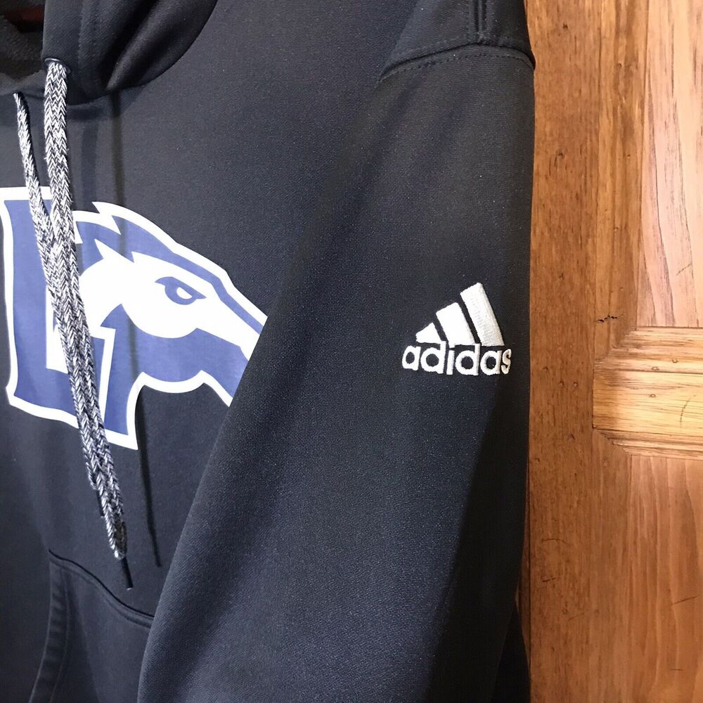 adidas Longwood University Lancers NCAA Logo Adult XL Black Pullover Hoodie - Picture 7 of 12